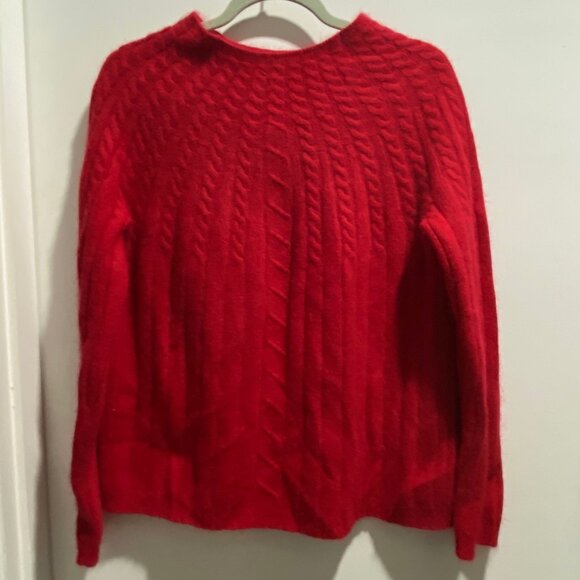 Vintage Angora Fuzzy Fluffy Y2K Quiet Luxury Preppy Sporty Japan Made Sweater M - Picture 1 of 8